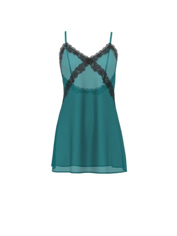 Пеньюар Satin Rose Lace-Trim Mini Slip Dress True Tea