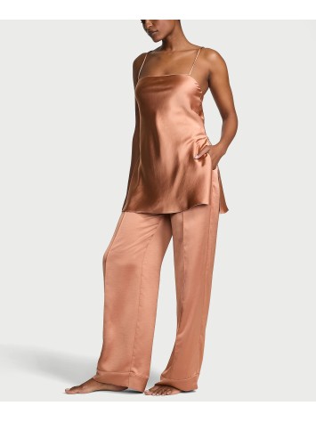 Піжама Luxe Satin Tunic Cami & Pant Set Desert Blush