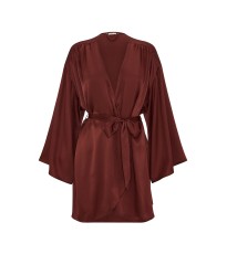 Халат Satin Short Robe Dark Chili