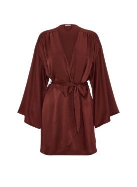 Халат Satin Short Robe Dark Chili