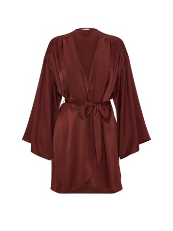 Халат Satin Short Robe Dark Chili