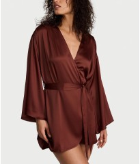 Халат Satin Short Robe Dark Chili