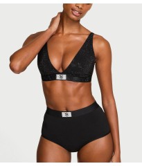 Бюстгальтер-бралетт Shine Cotton Wireless Plunge Bralette Black