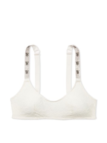 Бюстгальтер-топ Shine Strap Lace Bralette Coconut White Set