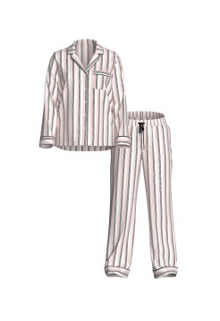 Піжама Signature Satin Long Pajama Set Angel Pink Stripes