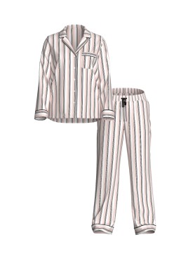 Піжама Signature Satin Long Pajama Set Angel Pink Stripes