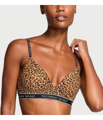 Бюстгальтер Cotton Logo Lightly Lined Wireless Bra Leopard