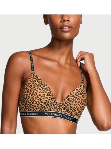 Бюстгальтер Cotton Logo Lightly Lined Wireless Bra Leopard