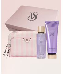 Подарунковий набір Love Spell Travel Makeup Pouch Heritage Stripe Set