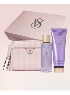 Подарочный набор Love Spell Travel Makeup Pouch Heritage Stripe Set