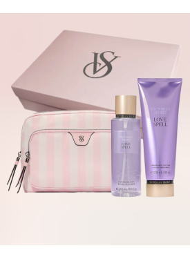 Подарунковий набір Love Spell Travel Makeup Pouch Heritage Stripe Set