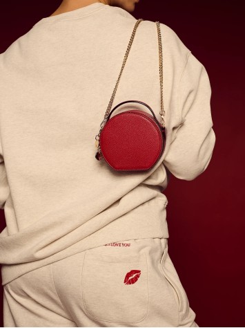 Сумка Hat Box Crossbody Bag Red Lacquer