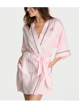 Халат Signature Satin Short Piped Robe