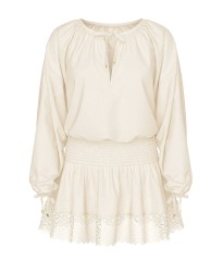 Сукня Beachwear Linen Lace-Trim Dress Candlelight