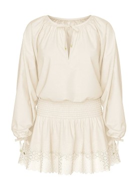 Сукня Beachwear Linen Lace-Trim Dress Candlelight