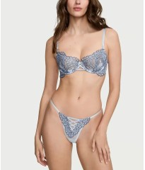 Комплект білизни Unlined Balcony Boho Floral Set Blue Faded Denim 