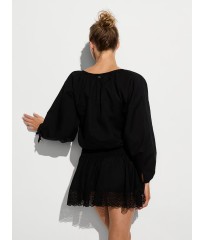 Сукня Beachwear Linen Lace-Trim Dress Black
