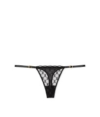 Набір трусики+панчохи  Logo Embroidery Thong Panty Black Set