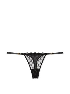 Набір трусики+панчохи  Logo Embroidery Thong Panty Black Set