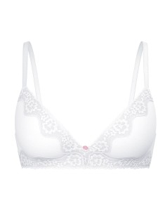 Бюстгальтер Cotton Shadow Stripe Lightly Lined Wireless Bra White