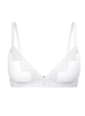 Бюстгальтер Cotton Shadow Stripe Lightly Lined Wireless Bra White