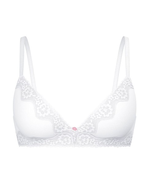 Бюстгальтер Cotton Shadow Stripe Lightly Lined Wireless Bra White