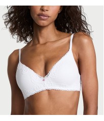 Бюстгальтер Cotton Shadow Stripe Lightly Lined Wireless Bra White