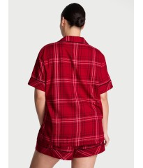 Піжама Flannel Short Pajama Set Rose Garden Plaid