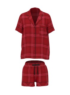 Піжама Flannel Short Pajama Set Rose Garden Plaid