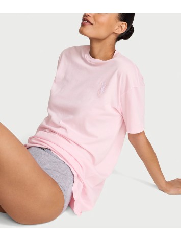 Пижама Cotton Oversize Sleep Tee Bermuda Pink