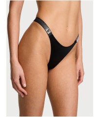 Комплект Push Up Scattered Shine Strap Bra Thong Set Black