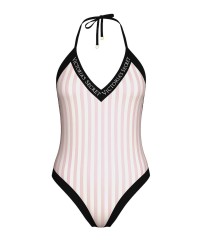 Суцільний купальник Iconic Logo Plunge One-Piece Swimsuit