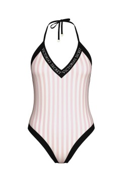 Суцільний купальник Iconic Logo Plunge One-Piece Swimsuit