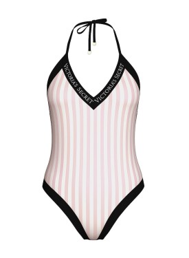Слитный купальник Iconic Logo Plunge One-Piece Swimsuit