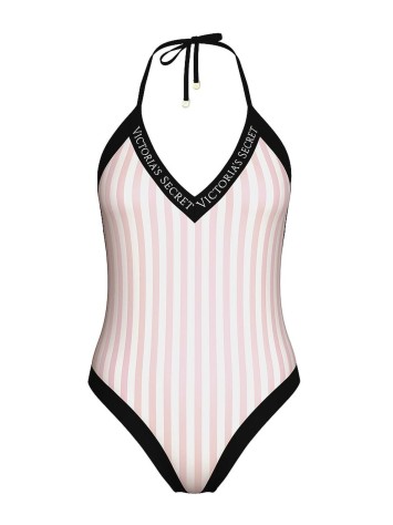 Слитный купальник Iconic Logo Plunge One-Piece Swimsuit
