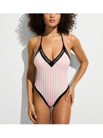 Слитный купальник Iconic Logo Plunge One-Piece Swimsuit