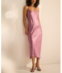 Пеньюар Midi Satin Open Back Slip Pink Dusk Mauve