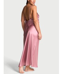 Пеньюар Midi Satin Open Back Slip Pink Dusk Mauve