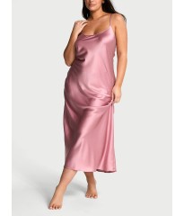Пеньюар Midi Satin Open Back Slip Pink Dusk Mauve
