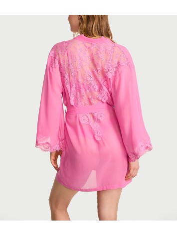 Шифоновый халат Chiffon & Lace Short Robe Rose Garden