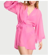 Шифоновий халат Chiffon & Lace Short Robe Rose Garden