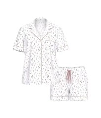 Піжама Modal Short Pyjamas Set White & Pink Ditsy Floral 