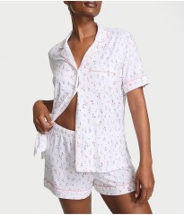 Піжама Modal Short Pyjamas Set White & Pink Ditsy Floral 