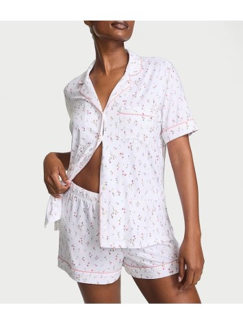 Пижама Modal Short Pyjamas Set White & Pink Ditsy Floral