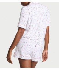 Піжама Modal Short Pyjamas Set White & Pink Ditsy Floral 