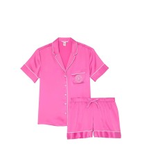 Піжама Signature Satin Logo Short Pajama Set Fucsia 