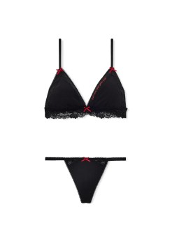 Комплект Limited-Edition PINK Wink Flirty Gift Set Black Forever Lace