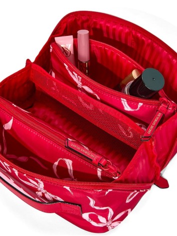Косметичка Expandable Travel Make-Up Bags 3 Piece Lipstick Red Bows 
