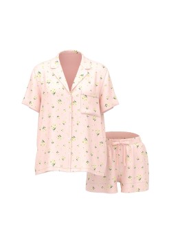 Піжама Signature Satin Short Pajama Set Sheer Blush Floral