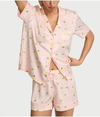 Піжама Signature Satin Short Pajama Set Sheer Blush Floral